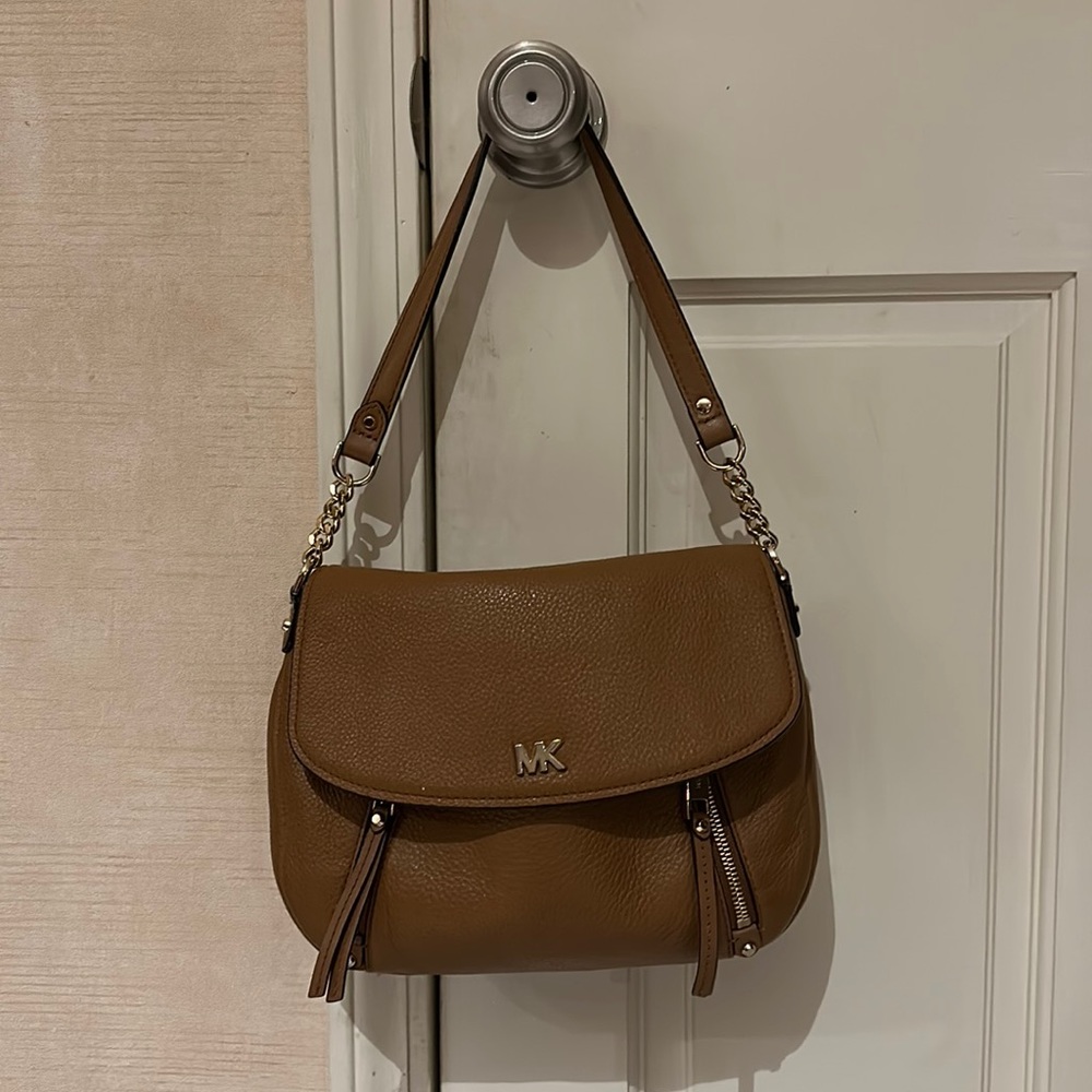 Michael Kors Light Brown Leather Shoulder Bag